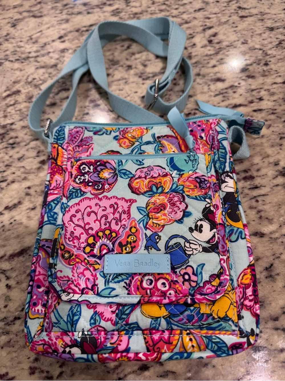 Disney Vera Bradley All Together Crossbody, Mickey's Colorful Garden